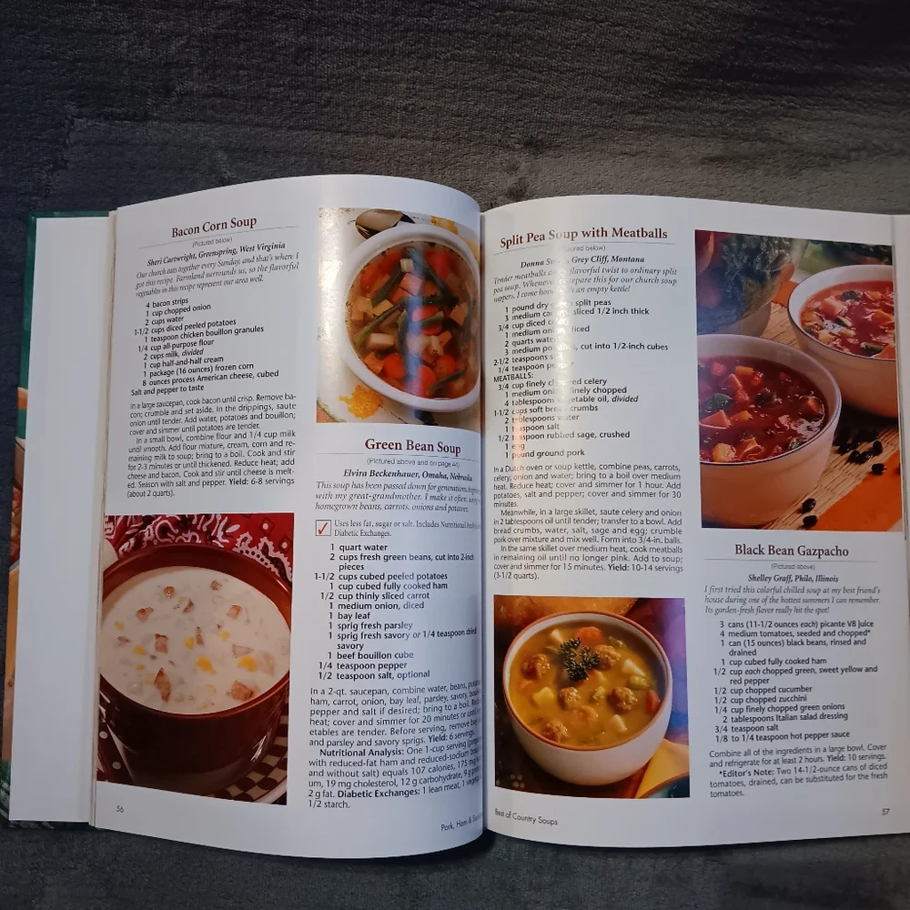 Country Farmhouse Cottage Best of Country Soups Cookbook Cabincore Kitchen Book